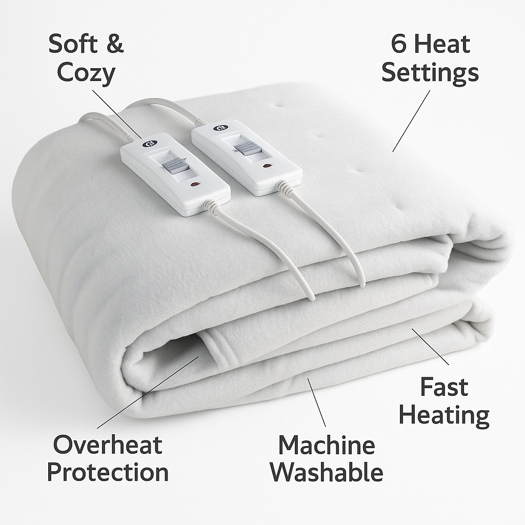 King Size Electric Blanket + FREE Hot Water Bag
