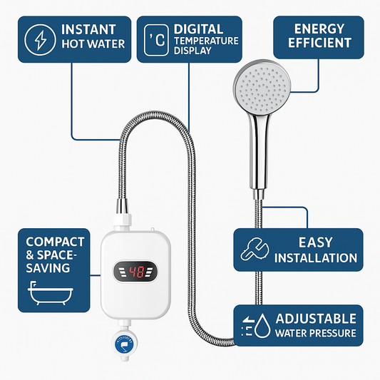 Portable Electric Tankless Instant Hot Water Heater